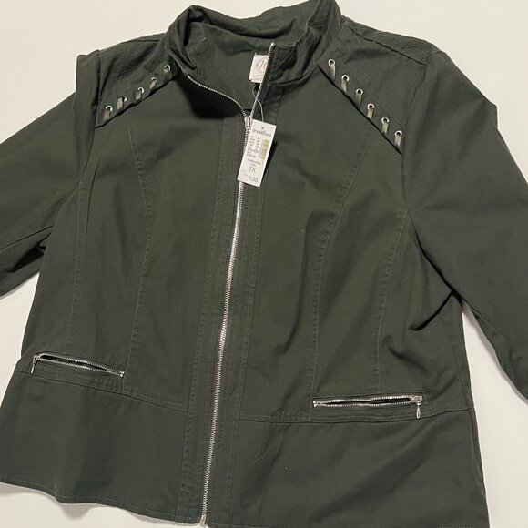 Westport for Dress Barn Jacket *NWT Flora Faun Full Zip Coat Women's size 1X - Picture 1 of 8